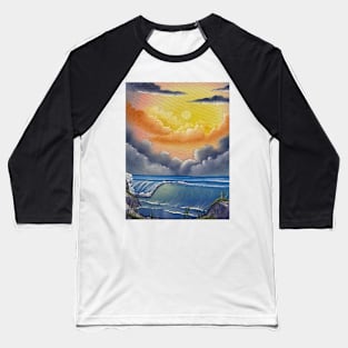 Colorful Seascape Baseball T-Shirt